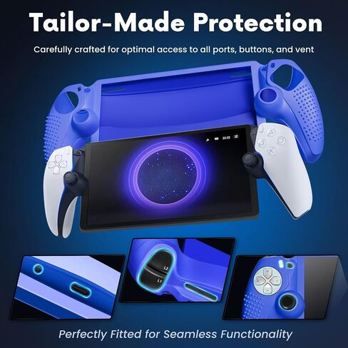 TNP Protective Case for PlayStation Portal - Silicone Skin Cover for PS Portal Shell with Anti-Slip, Shock-Absorption, Anti-Fingerprint, Scratch-Resistant, Black in Saudi Arabia