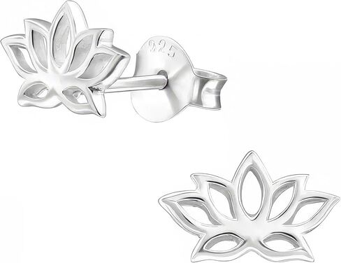 لوتس .925 أقراط من الفضة الاسترليني صغيرة جدًا، ثقب متعدد، للغضاريف، الحلزون، ثقب الأذن الثانية in Kuwait