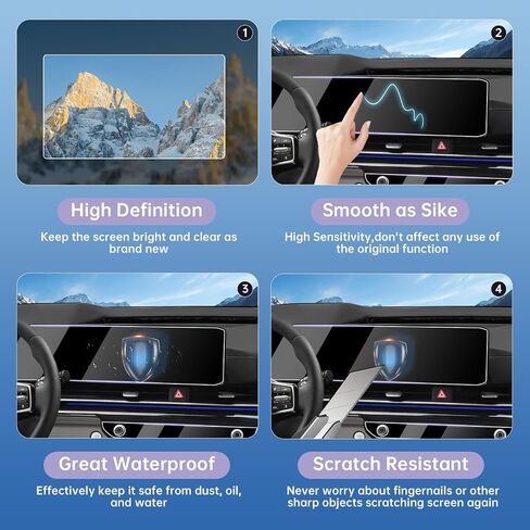 LUWU 2025 Kia K5 Screen Protector Compatible with 2025 Kia K5 Accessories 2025 Kia K5 LXS/GT/GT-Line/EX Screen Protector 2025 Kia K5 Nano Navigation Climate Touchscreen 4PCS in Saudi Arabia