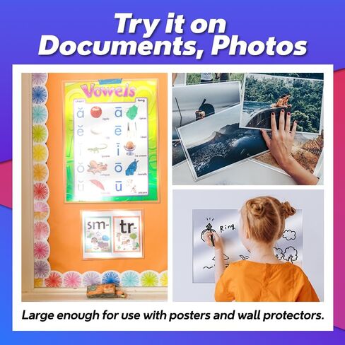 Self Stick Laminating Sheets 8.5 x 11 Inches, 4mil, Pack of 20, No Heat, No Machine, Peel and Stick Laminating Sheets, Self Adhesive Contact Paper, Self Sealing Clear Vinyl Stickers by VIOLLETO in Kuwait