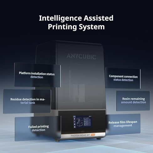 طابعة ANYCUBIC Photon Mono M7 الراتنج ثلاثية الأبعاد، شاشة 10.1 بوصة 14K HD مع نظام COB LightTurbo 3.0، طباعة سريعة 150 مم/ساعة، طابعة راتنج ذكية ثلاثية الأبعاد، حجم البناء 8.77 بوصة × 4.96 بوصة × 9.05 بوصة in Saudi Arabia