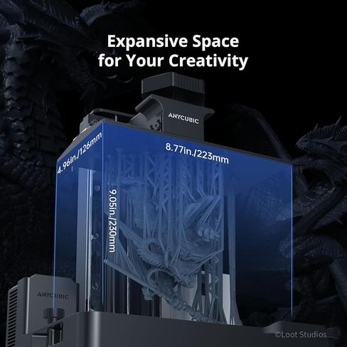 طابعة ANYCUBIC Photon Mono M7 الراتنج ثلاثية الأبعاد، شاشة 10.1 بوصة 14K HD مع نظام COB LightTurbo 3.0، طباعة سريعة 150 مم/ساعة، طابعة راتنج ذكية ثلاثية الأبعاد، حجم البناء 8.77 بوصة × 4.96 بوصة × 9.05 بوصة in Saudi Arabia