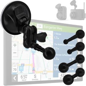 for Garmin Truck RV GPS Mount dezl OTR1020 820 720 620 RV 1095 895 795 Overlander DriveSmart 86 76 66 & for Garmin Car GPS Nuvi Holder & for Garmin Dash Cam Windshield Mount (6 Ball Head)