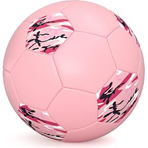 Soccer Ball Size 4, Colorful Rainbow Kids Soccer Ball, Outdoors Indoors Sports Ball Soccer Gift for Youth Girls Boys