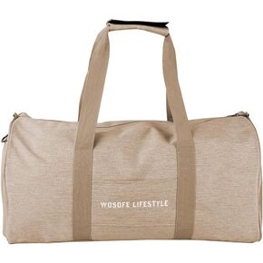 Wosofe Gym Sports Duffle Bag 35L Clothing Luggage bag Portable Lightweight Foldable for Women Men Travel Fitness and Camping(khaki)