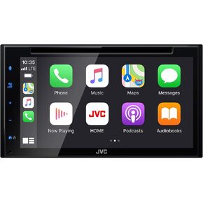 JVC KW-V660BT Apple CarPlay Android Auto DVD/CD Player w/ 6.8" Capacitive Touchscreen, Bluetooth Audio and Hands Free Calling, MP3 Player, Double DIN, 13-Band EQ, SiriusXM, AM/FM Car Radio (Renewed)