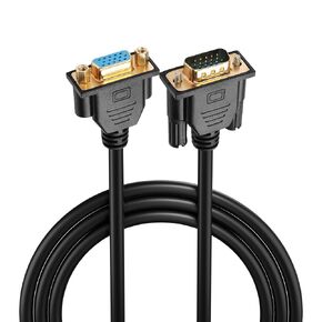PNGKNYOCN VGA Extension Cable,15 pin 1080P Full HD VGA Male to Female Monitor Video Cable for Computer PC Monitor Laptop TV Projector and More（1.5M）