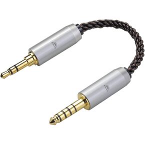 okcsc 3.5MM Male to 2.5MM Male Ultra Short Hifil Male to Male AUX Audio Cable OFC Pair Recording Cable Wire-Breakage-Prevention Design Adoption of 8-Core Braided Structure 5.82 inch