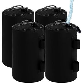 Canopy Weights Bag, 88/132/176 LBS Tent Weights Set of 4 - Heavy Duty Portable Water Weights Strong Windproof for Pop up Canopy, Tent, Gazebo, Shelter Upgraded (Black-20L)