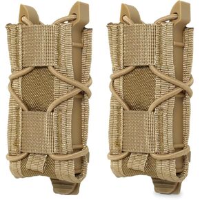 2 Pack Pistol Magazine Pouch, 9MM, for Glock 17 19, MOLLE System and Belt Compatible