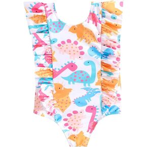 Happy Town One-Piece Infant Toddler Baby Girl Summer Swimsuit Watermelon Leopard Ruffle Swimwear Bikini Bathing Suit