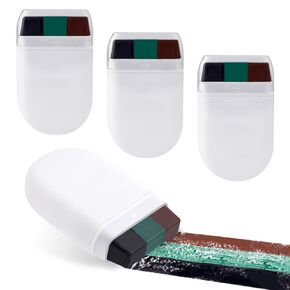 6pcs 3 Color Camo Face Paint, Hunting Face Paint Stick Easy To Clean Camo Paint Hunting Accessories Camouflage Makeup for Hunting Halloween Camping Theme Party(Black, Green, Coffee)