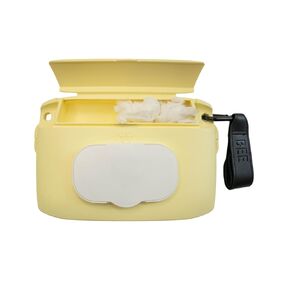 BEEKEEPR Baby Wipes Holder Neutral, On The Go Travel Wipes Case, Holds Up to 60 Wipes, Portable Wipes Dispenser, Includes Temporary Trash Compartment, Dishwasher Safe, Keep in Car, Diaper Bag