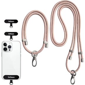 Cell Phone Lanyard Adjustable,2×Pads,1×Adjustable Neck Strap,1×Adjustable Wrist Strap,Outdoor Travel Essential