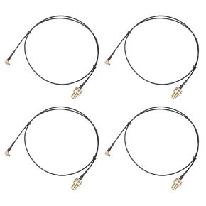 uxcell 4Pcs MMCX Male Right Angle to SMA Female Bulkhead RF Adapter Connector 39inch RF1.37 Cable