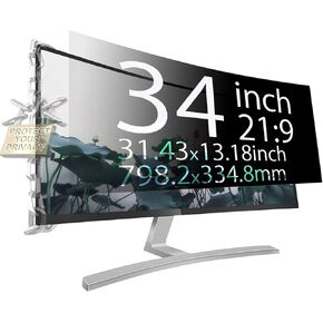 Xianan Protect Computer Privacy - 34 Inch 21:9 Aspect Ratio Computer Privacy Screen Protector Privacy Filter for Widescreen/Curved Screen Computer Monitor - Anti-Glare