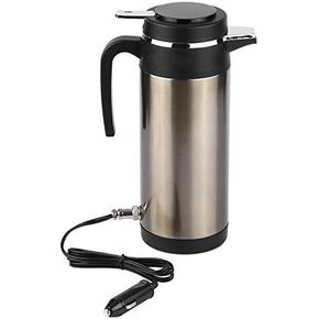 Car Electric Thermoses, Car Heating Kettle, 1200ML Stainless Steel Car Travel Heating Mug with Cable and Lid for Keeping Water Tea Coffee Milk Warm (12V)