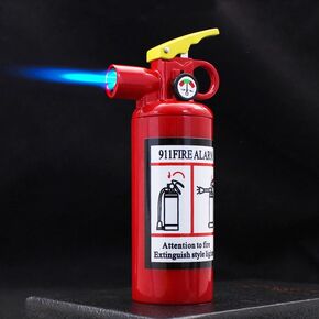 Red Metal Jet Flame Lighter,Refillable Butane Windproof Lighter,Cool Torch Lighters- Unique Gift for Men and Women,Candles,BBQ