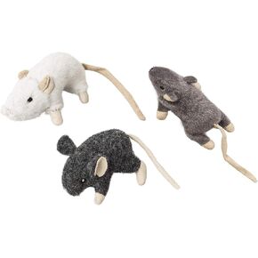 Spot 52084 3.5" Wool Mouse Willie With Catnip Cat Toy Assorted Colors