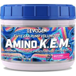 Evogen AminoKEM Passion Orange EAA & BCAA Powder | Premium Essential Amino Acid, Nitric Oxide, Betaine anhydrous, S7, Recovery, Volumizing, Pump Catalyst | 30 Servings