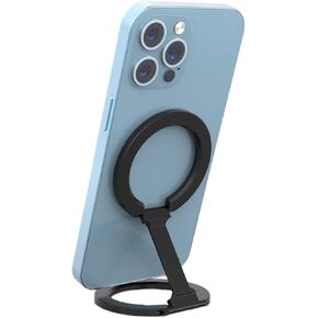 Magnetic Phone Ring Holder for MagSafe 360°Rotation Finger Grip Stand Adjustable Cellphone Kickstand Mag Safe Accessories for iPhone 16/15/14/13/12 Series Black