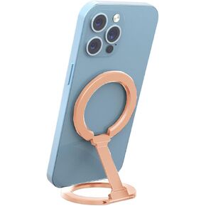 Magnetic Phone Ring Holder for MagSafe 360°Rotation Finger Grip Stand Adjustable Cellphone Kickstand Mag Safe Accessories for iPhone 16/15/14/13/12 Series Black