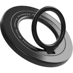 Magnetic Phone Ring Holder for MagSafe pop Socket,【Two-Sided Magnetic】 360° Rotation Magnetic Phone Grip for iPhone 16/15/14/13/12 Series/Samsung/Google,Pop Socket for iPhone(Black)