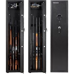 Rifle Safe 5-6 Gun Safes Quick Access Biometric Rifle Safe Gun Cabinets for Rifles and Shotguns Gun Safe for Rifles Storage Easier Smart Rifle Cabinet Provide Silence and Vibration Function