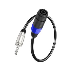 PNGKNYOCN Speakon to 1/4 Mono Speaker Cable,22AWG 6.35mm (1/4") TS Male Plug to Speakon Female Speaker Audio Cord for Amplifier Speaker（0.5M）