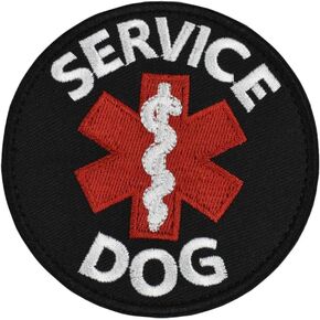 JFFCESTORE Service Vests/Harnesses Emblem Embroidered Fastener Hook & Loop Patch