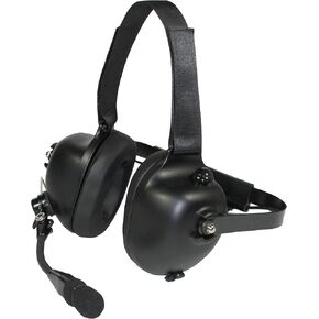 PRYME® HDS-EMB Racing Style Wired Dual-Muff Headset - Perfect for Racing, Avionics, and Industrial Use (Black)…