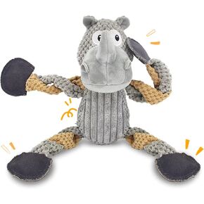 Dog Toys to Keep Them Busy Dog Toys for Small Medium Large Dogs Plush Animal Interactive Puppy Toys Cute Squeaky Elephant Dog Toy with Crinkle Paper