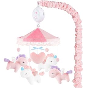 Ocean Creatures Baby Crib Mobile with Music for Boys & Girls - Musical Nursery Mobile for Bassinet with 12 Lullabies for New Borns, Fits Standard Cribs