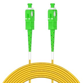 AMPCOM OS1/2 SC Fiber Optic Patch Cable Carrier-Grade, SC/APC to SC/APC Singlemode, 2.0mm, 9/125µ, Simplex, SMF, LSZH, 50m/ 165ft