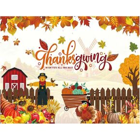 YYNXSY Fall for Jesus Backdrop Autumn Thanksgiving He Never Leaves Photography Background Maple Leaves Pumpkin Sunflower Friendsgiving Christian Religion Supplies Photo Banner 7X5FT YY-2532