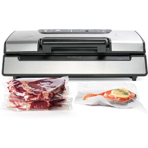 Avid Armor Vacuum Sealer Machine AVS2400, Professional Food Sealer with Roll Storage & Built-In Cutter, Compact Vacuum Sealer for Food Preservation