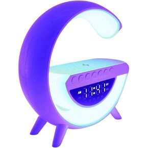 محطة شحن LED لاسلكية JASPERTRONICS™، منبه LED مع مصباح 6 في 1 واتصال بلوتوث in Kuwait