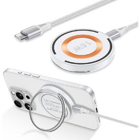 حامل شاحن لاسلكي مغناطيسي بقدرة 15 وات شاحن MagSafe لهاتف iPhone 15 Pro Max/14/13/12، وPixel 8a 8 قاعدة شحن لاسلكية سريعة لهواتف Samsung Galaxy S24/S23 Ultra/Z Fold 5/S22/S21/S10 in Kuwait