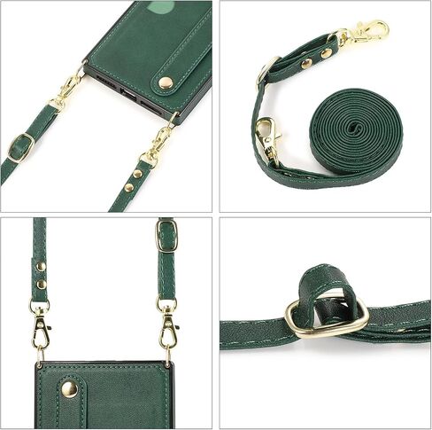 Ysnzaq Crossbody Wallet Case for Apple iPhone 16 Pro (Not 16), Adjustable Long Lanyard with Card Slot Holder Phone Cover for Apple iPhone 16 Pro WD Rose Gold in Saudi Arabia