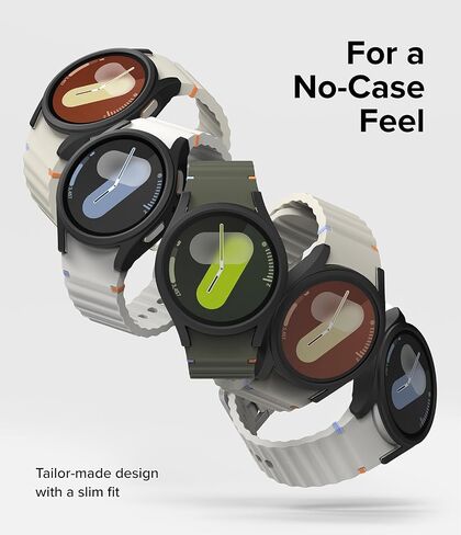 Ringke Slim & Glass [Anti-Yellowing Case + Glass] Compatible with Samsung Galaxy Watch 7 Case (40mm) and Screen Protector, Lightweight Solid Cover & Tempered Glass - Clear in Saudi Arabia