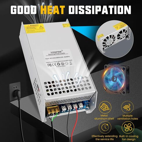 New Version DC 24V 62.5A 1500W Power Supply, 110V AC to 24V DC Converter Switching Power Supply Transformer Adapter SMPS AC to DC Converter Switch Power Supply Max 62.5A 1500W in Saudi Arabia