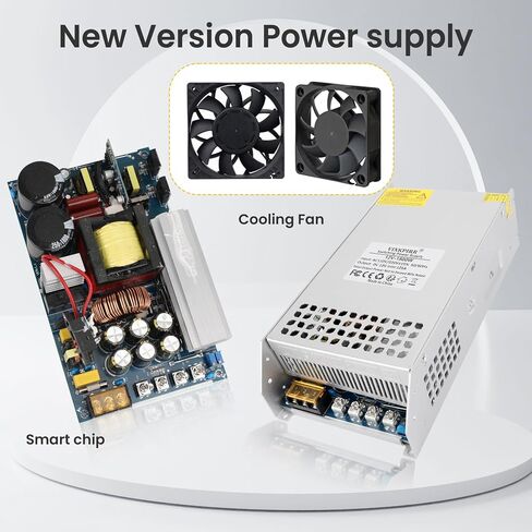 New Version DC 24V 62.5A 1500W Power Supply, 110V AC to 24V DC Converter Switching Power Supply Transformer Adapter SMPS AC to DC Converter Switch Power Supply Max 62.5A 1500W in Saudi Arabia