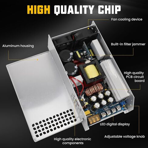 New Version DC 24V 62.5A 1500W Power Supply, 110V AC to 24V DC Converter Switching Power Supply Transformer Adapter SMPS AC to DC Converter Switch Power Supply Max 62.5A 1500W in Saudi Arabia