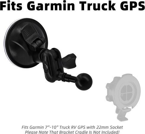 لشاحنة Garmin RV GPS Mount dezl OTR1020 820 720 620 RV 1095 895 795 Overlander DriveSmart 86 76 66 ولحامل Garmin Car GPS Nuvi ولحامل Garmin Dash Cam على الزجاج الأمامي (6 رؤوس كروية) in Kuwait