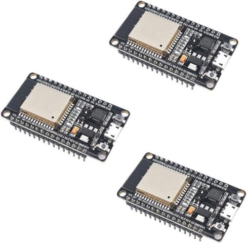 ELEGOO 3 قطع ESP-WROOM-32 لوحة تطوير Micro-USB، 2.4 جيجا هرتز وضع مزدوج واي فاي + بلوتوث وحدة تحكم دقيقة ثنائية النواة لـ Arduino IDE، تدعم AP/STA/AP+STA، رقاقة CP2102 in Saudi Arabia