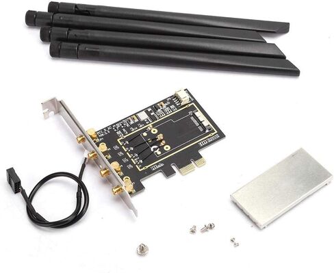 ASHATA Wireless Network Card Adapter, BCM94360CD Adapter NGFF to PCI-E Converter Desktop Wireless Network Card Adapter Card in Saudi Arabia