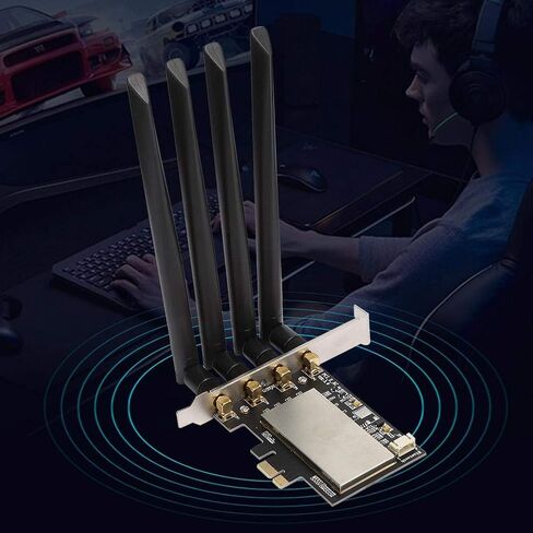 ASHATA Wireless Network Card Adapter, BCM94360CD Adapter NGFF to PCI-E Converter Desktop Wireless Network Card Adapter Card in Saudi Arabia