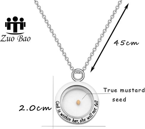 Zuo Bao Christian Gift Mustard Seed Necklace Inspirational Religious Bible Verse Jewelry Gift For Woman Girls in Saudi Arabia