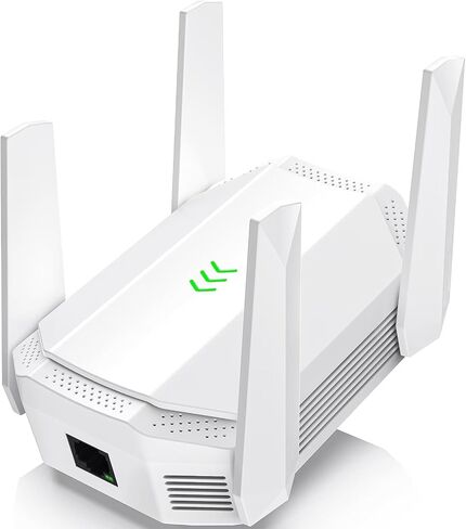 موسع AX3000 WiFi 6، معزز إشارة موسع WiFi ثنائي النطاق، معزز الإنترنت مع منفذ جيجابت إيثرنت، يغطي ما يصل إلى 12,000 قدم مربع و99 جهازًا، سرعة أكبر وإعداد سهل in Saudi Arabia