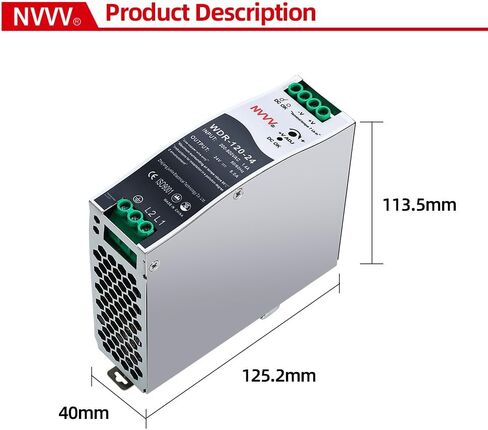 WDR-120-24 24 فولت، الإدخال: 180 ~ 550 فولت تيار متردد، الإخراج: 24 فولت تيار مستمر 5 أمبير، 120 وات مصدر طاقة السكك الحديدية الصناعية DIN محول التيار المتردد إلى التيار المستمر in Kuwait